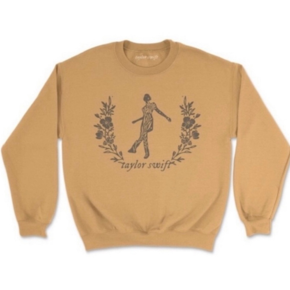 Taylor Swift Folklore The Still On That Tightrope Pullover Sweatshirt in Gold